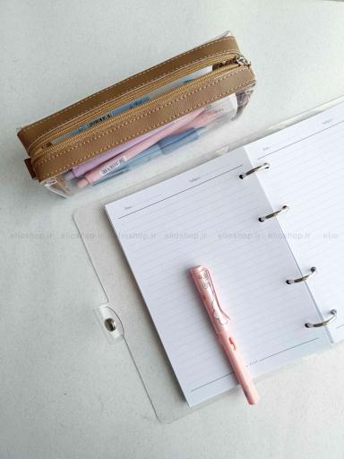 جامدادی حجمی شفاف - قهوه‌ای 