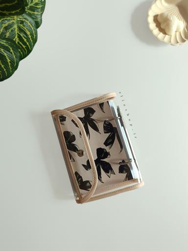 کلاسورشفاف پوشه ای A6 کرمی (دفترچه ای)