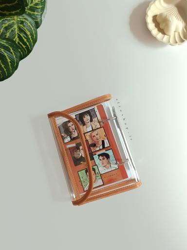 کلاسور شفاف پوشه ای قهوه‌ای 