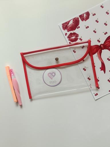 پوشه شفاف قرمز